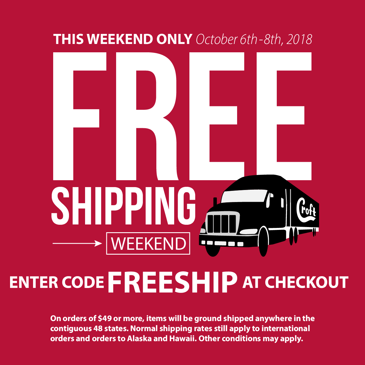 Free Shipping Weekend